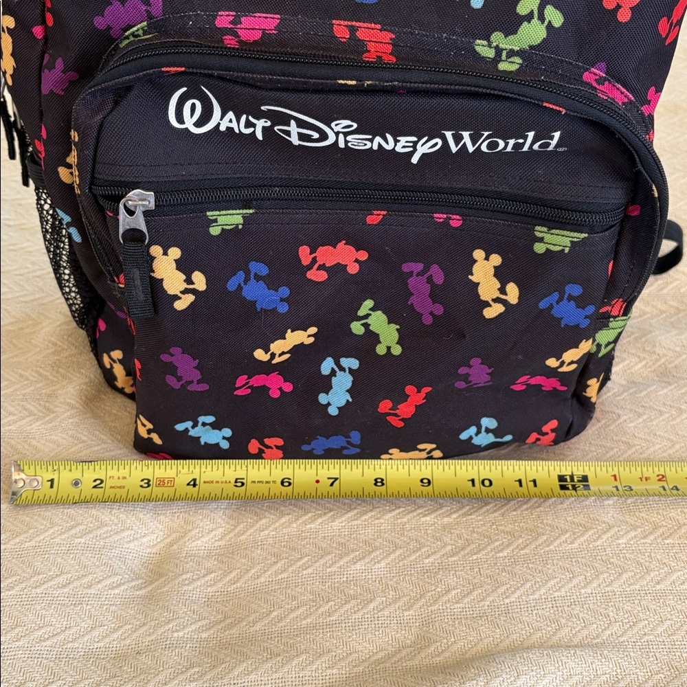 Disney Black Backpack with Colorful Mickey Mouse Silhouettes Walt Disney World - Picture 3 of 9
